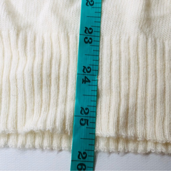 Wildfox White Label Angora Cream Sweatern Sequin Red Heart Valentine Love, Large - Picture 12 of 13